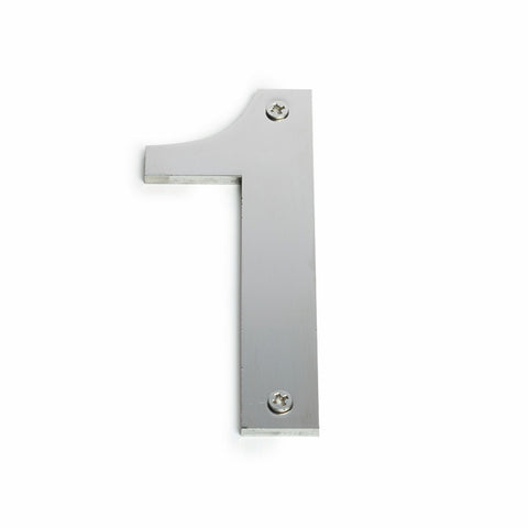 Sandleford 100mm Brushed Stainless Steel House Number 1 - Weather Resistant