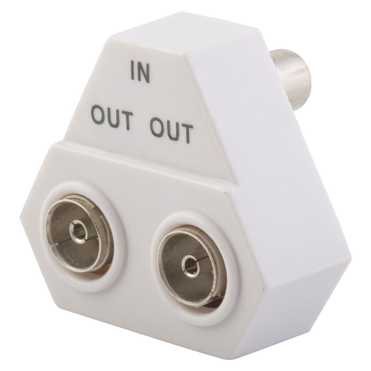 Antsig 2-Way PAL Splitter Nickel Plated White 222-BUN