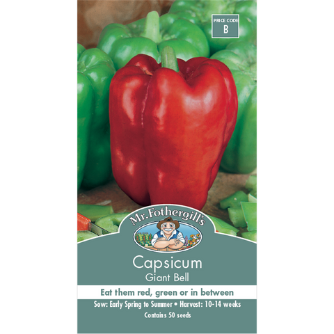 Mr Fothergill S Giant Bell Capsicum Seeds - 75mm - Seed - Vitamin C - SuperSaverAU - view 1