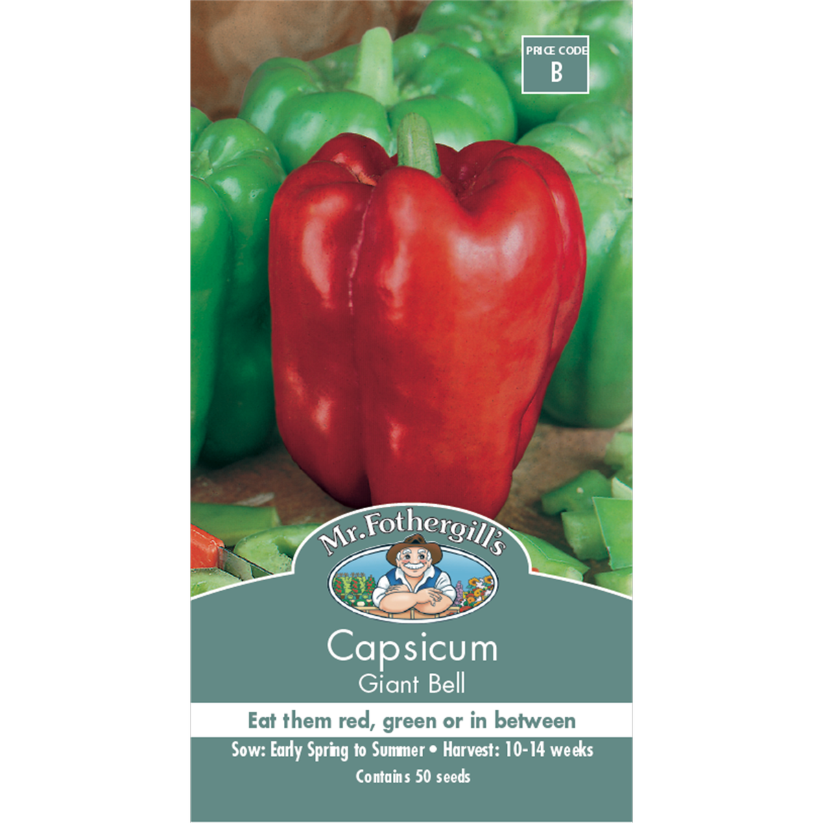 Mr Fothergill S Giant Bell Capsicum Seeds - 75mm - Seed - Vitamin C - SuperSaverAU - view 1