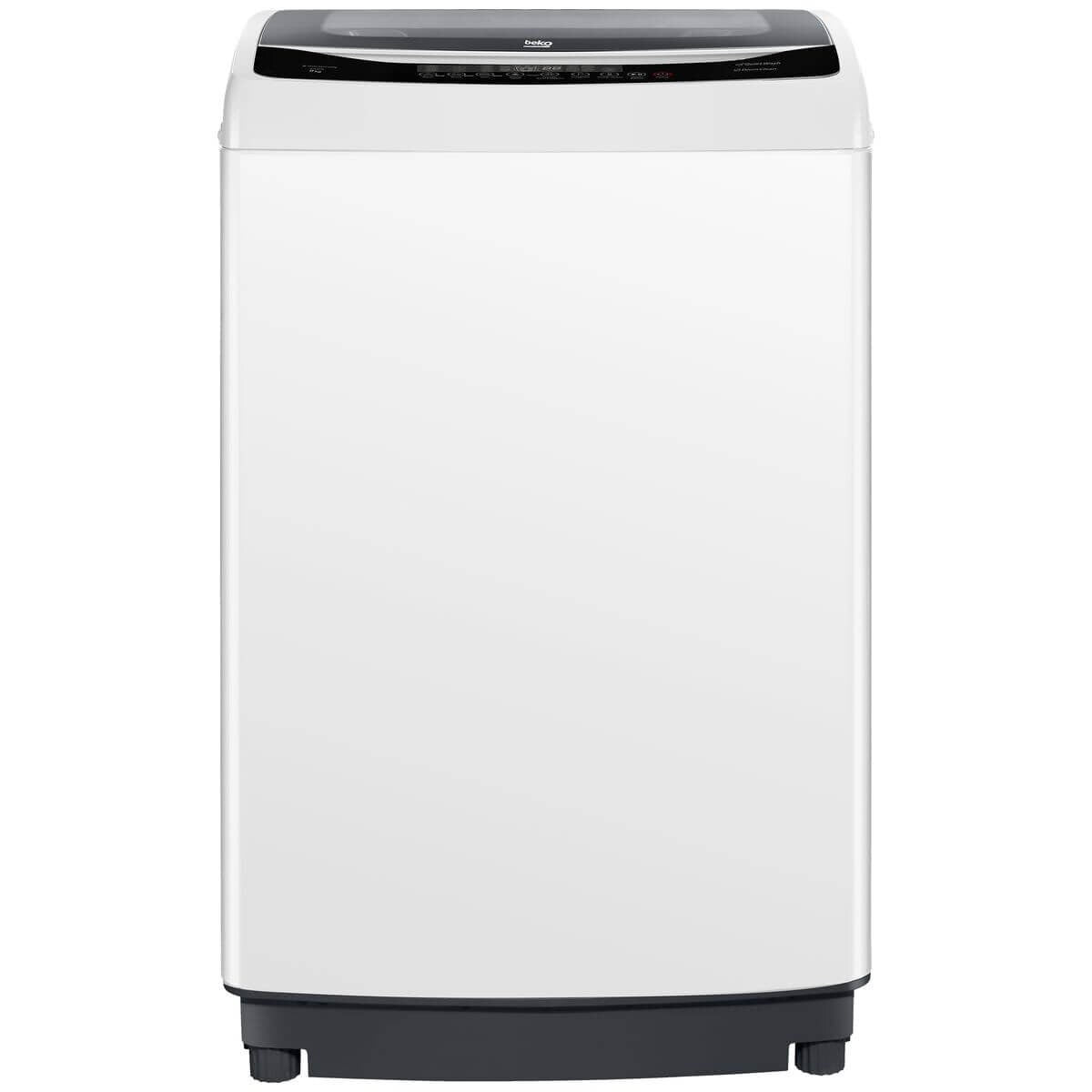 Beko 9kg Top Load Washing Machine - Soft Close Glass Lid, AirDry Program, Customisable Wash - BTL90W