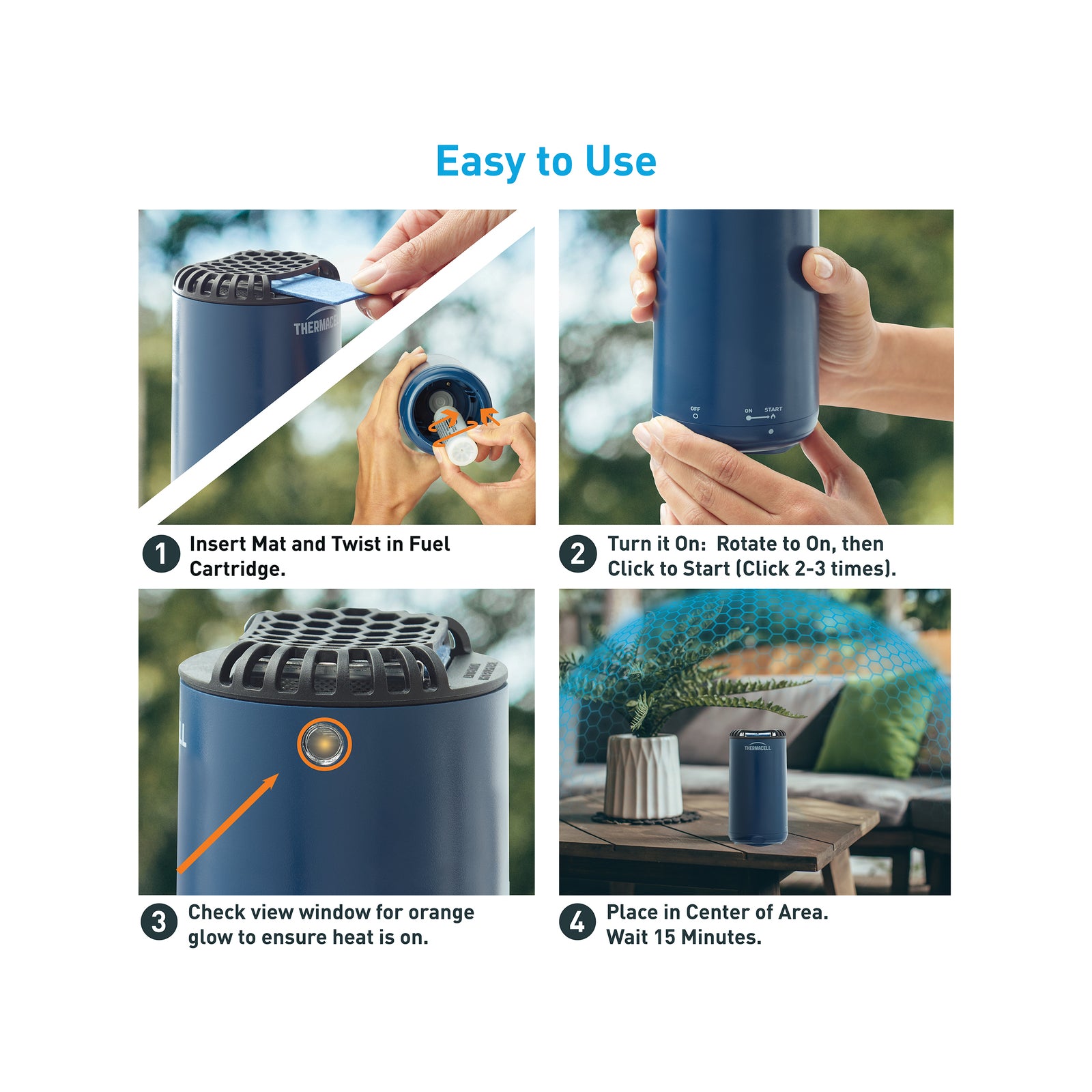 Thermacell Navy Blue Mini Halo Insect Repeller