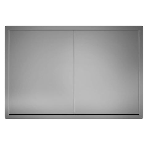 Beefeater Stainless Steel Double Storage Doors - 304 Grade Brushed Finish - Soft-Close - BOC2070SA