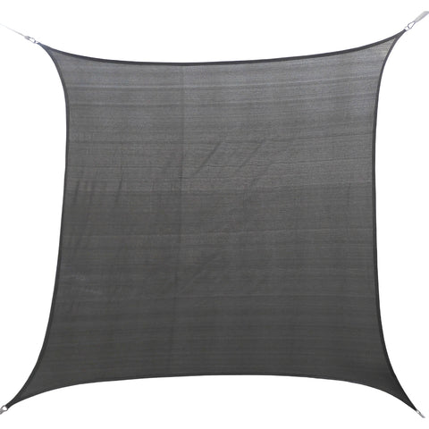 Marquee 3 x 3m Charcoal Square Shade Sail - HDPE 93% UV Block
