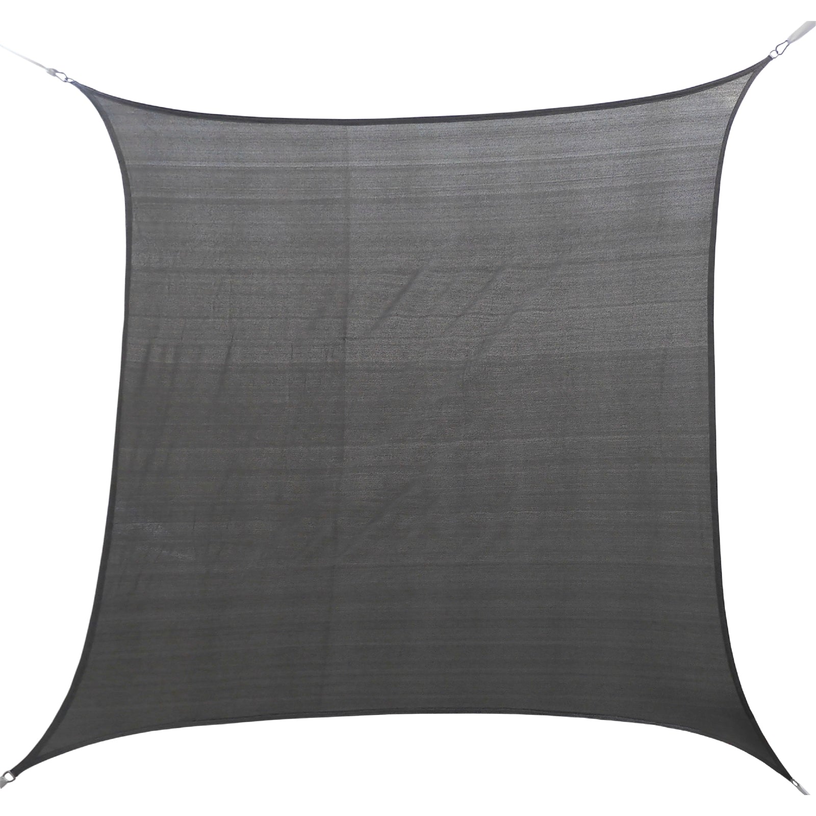 Marquee 3 x 3m Charcoal Square Shade Sail - HDPE 93% UV Block
