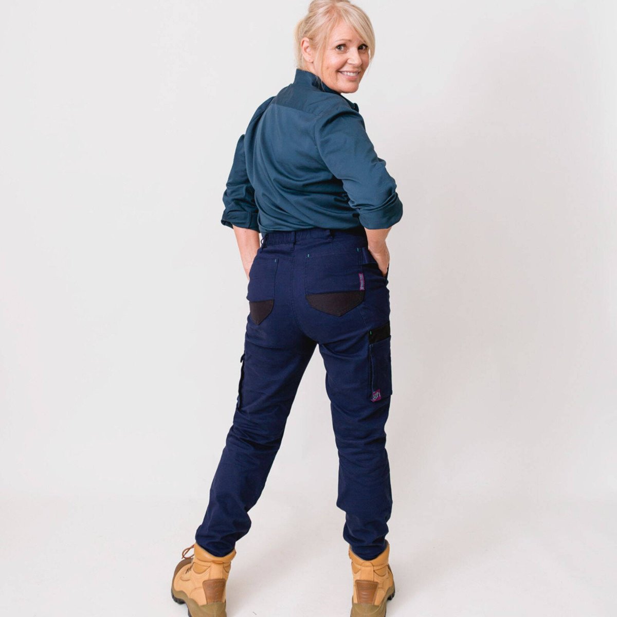 Green Hip Skinny Flex Pants - Size 22 - Navy Blue - High Rise - Utility Pockets - SuperSaverAU - view 2