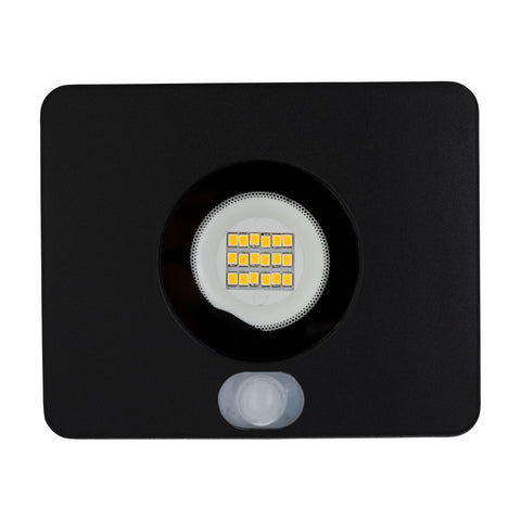 HPM LEANA 20W Slimline LED Security Floodlight with Motion Sensor, Die Cast Aluminium, Black LFS0530BL