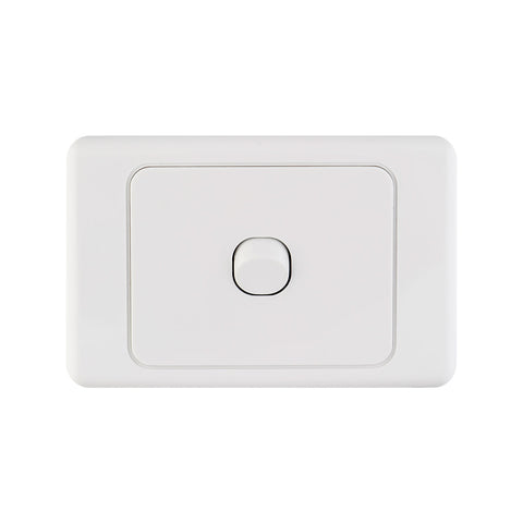 DETA White Single Switch 10 Pack - Polycarbonate Horizontal 240V Trade Pack