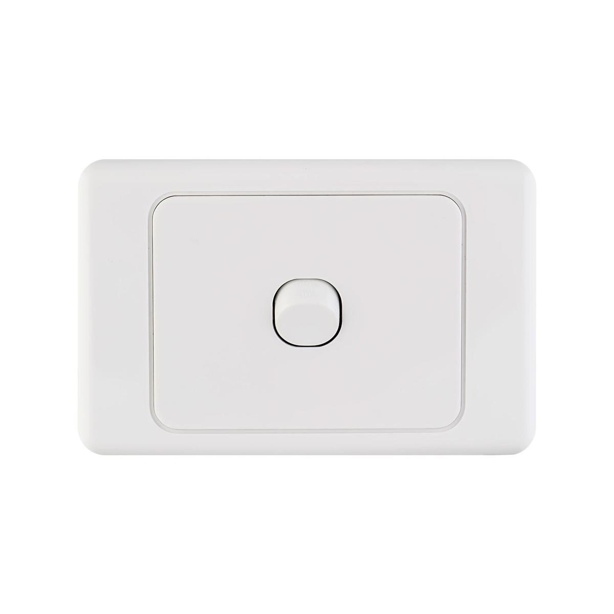 DETA White Single Switch 10 Pack - Polycarbonate Horizontal 240V Trade Pack