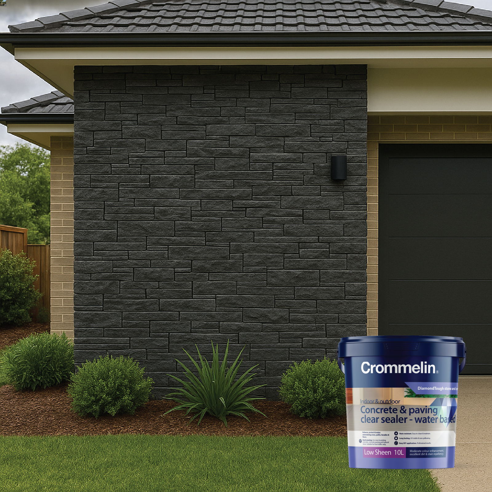 Crommelin DiamondTough Concrete & Paving Clear Sealer 4L - Water Based, Tintable