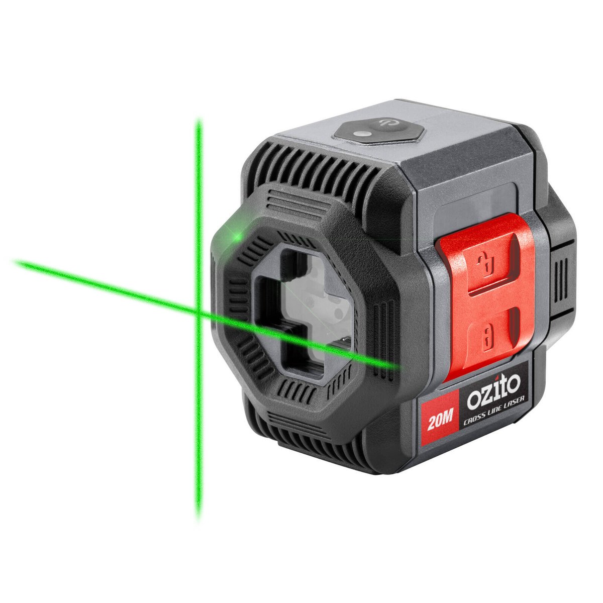 Ozito 20m Green Cross Line Laser LCL 20G - Auto Levelling - Adjustable Clamp - SuperSaverAU - view 2