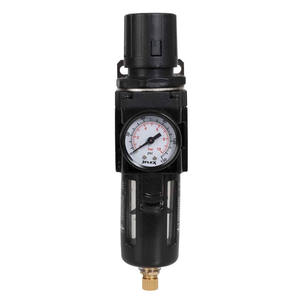Jflex Filter Regulator - 1/4" Air Filter - Polycarbonate Bowl - Durable - SuperSaverAU - view 1