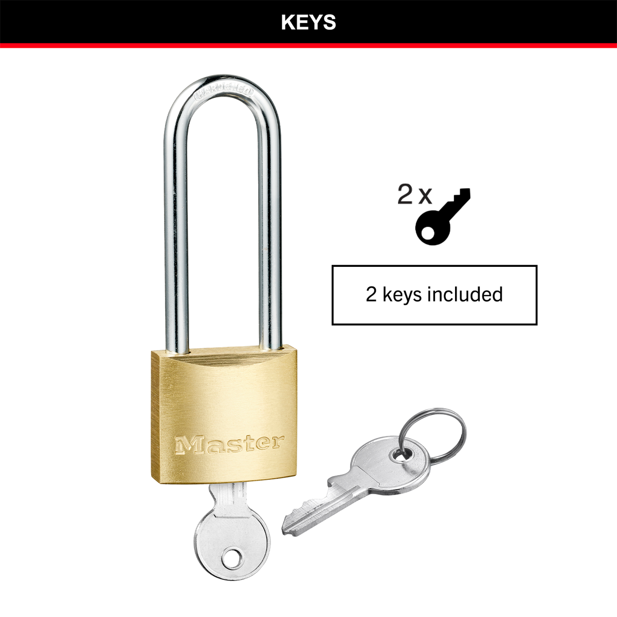 Master Lock 30mm Solid Brass Padlock Hardened Steel Shackle