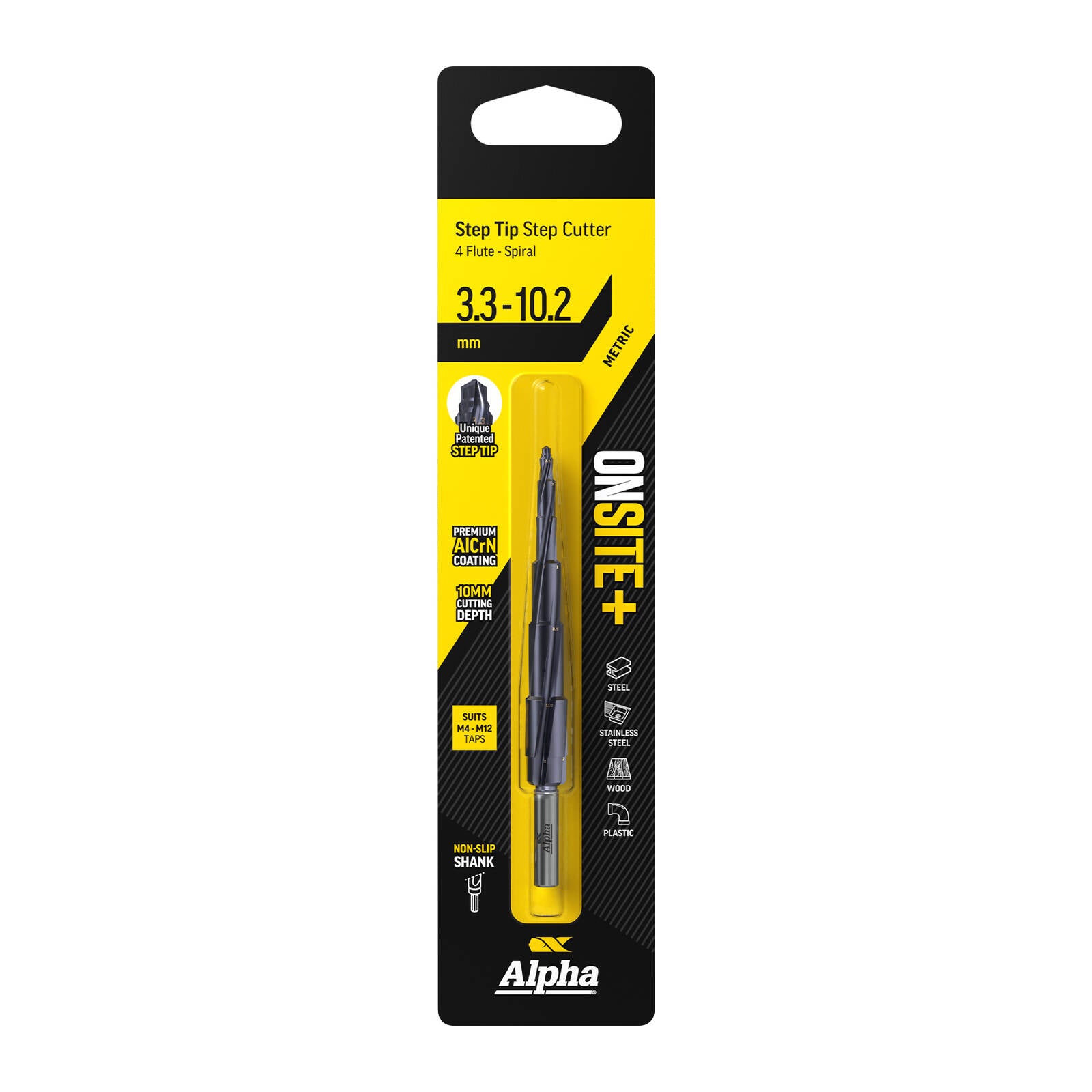 Alpha Onsite+ M4-M12 Step Tip Step Cutter Drill Bit