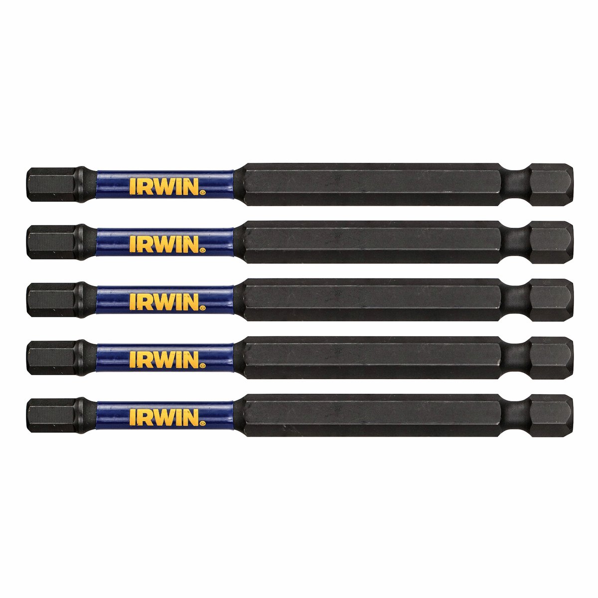 Irwin 89mm Impact Pro Performance Hex 5 Driver Bits 5 Pack