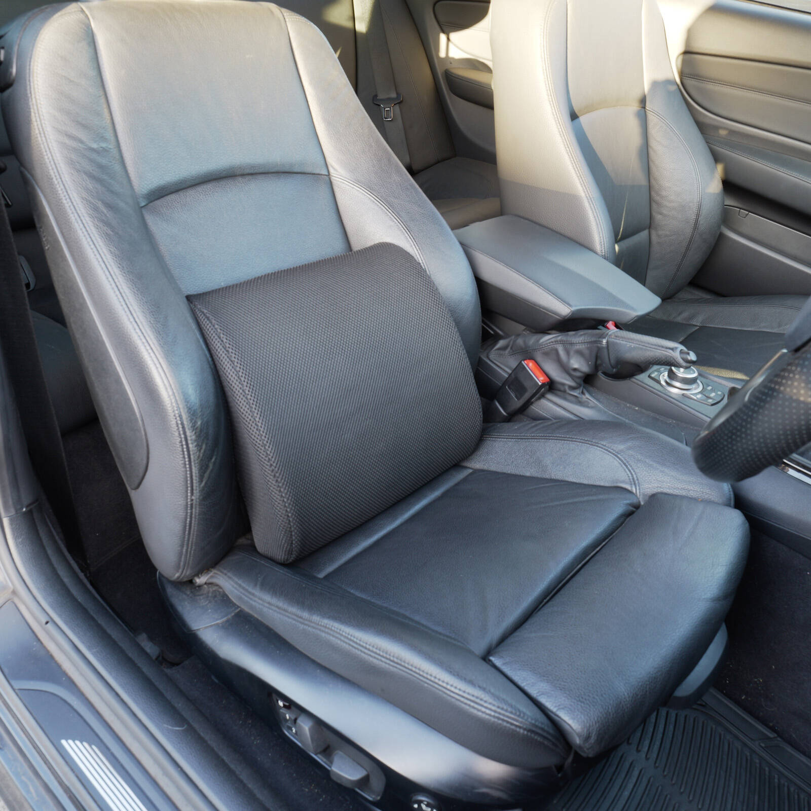 All Set 335 x 320 x 120mm Black Memory Foam Car Pillow