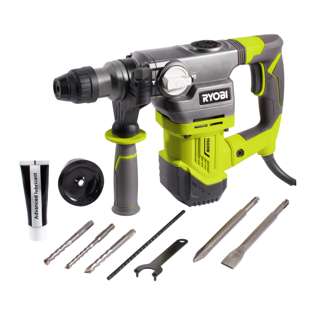 Ryobi 1500W SDS+ Rotary Hammer Drill 5.0J 950rpm Side Handle RSDS1500-K