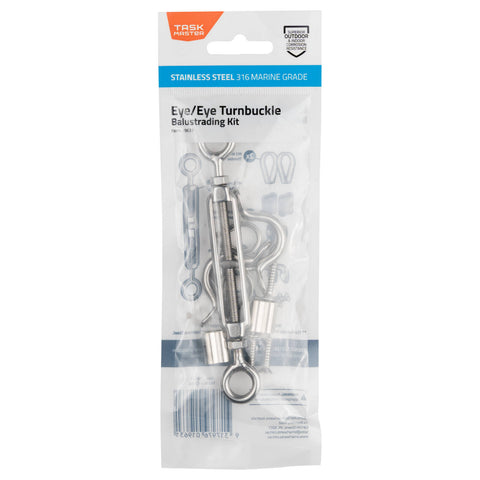Taskmaster 5mm 316 Stainless Steel Eye/Eye Balustrade Kit