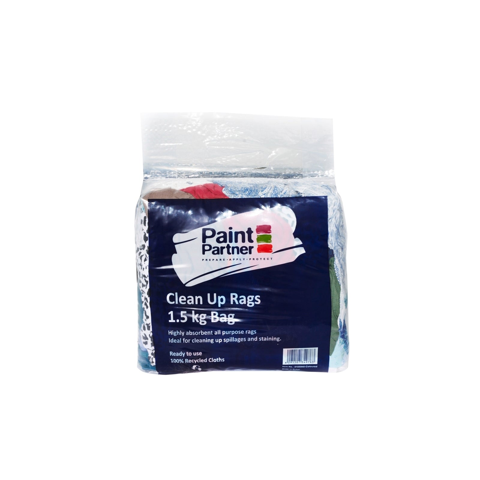 Paint Partner 1.5kg Coloured Cleaning Rags