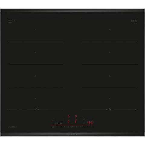 Bosch 60cm Series 6 Accentline Flex induction cooktop - Dual FlexZones, PerfectFry Plus - PXX695HC1E