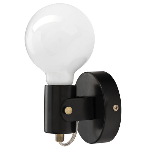Brilliant Lighting Black Metta Metal Interior Wall Light Hardwired 240V 20390/06