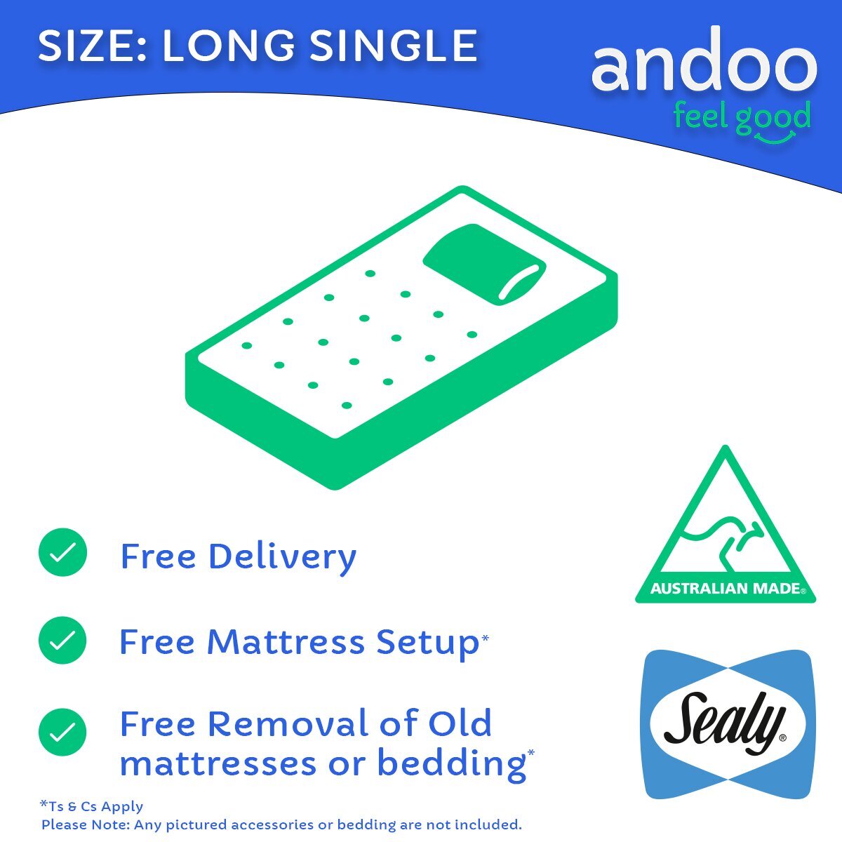 Sealy Posturepedic Sophia Flex Plush Long Single Mattress - 3 Stage Titanium RestSUPPORT - 735562