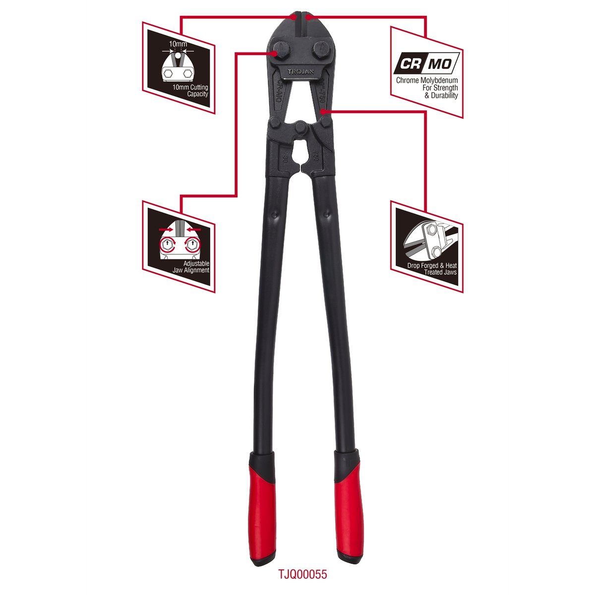 Trojan Bolt Cutters - 750mm - Adjustable Jaw - Ideal for DIY - SuperSaverAU - view 3