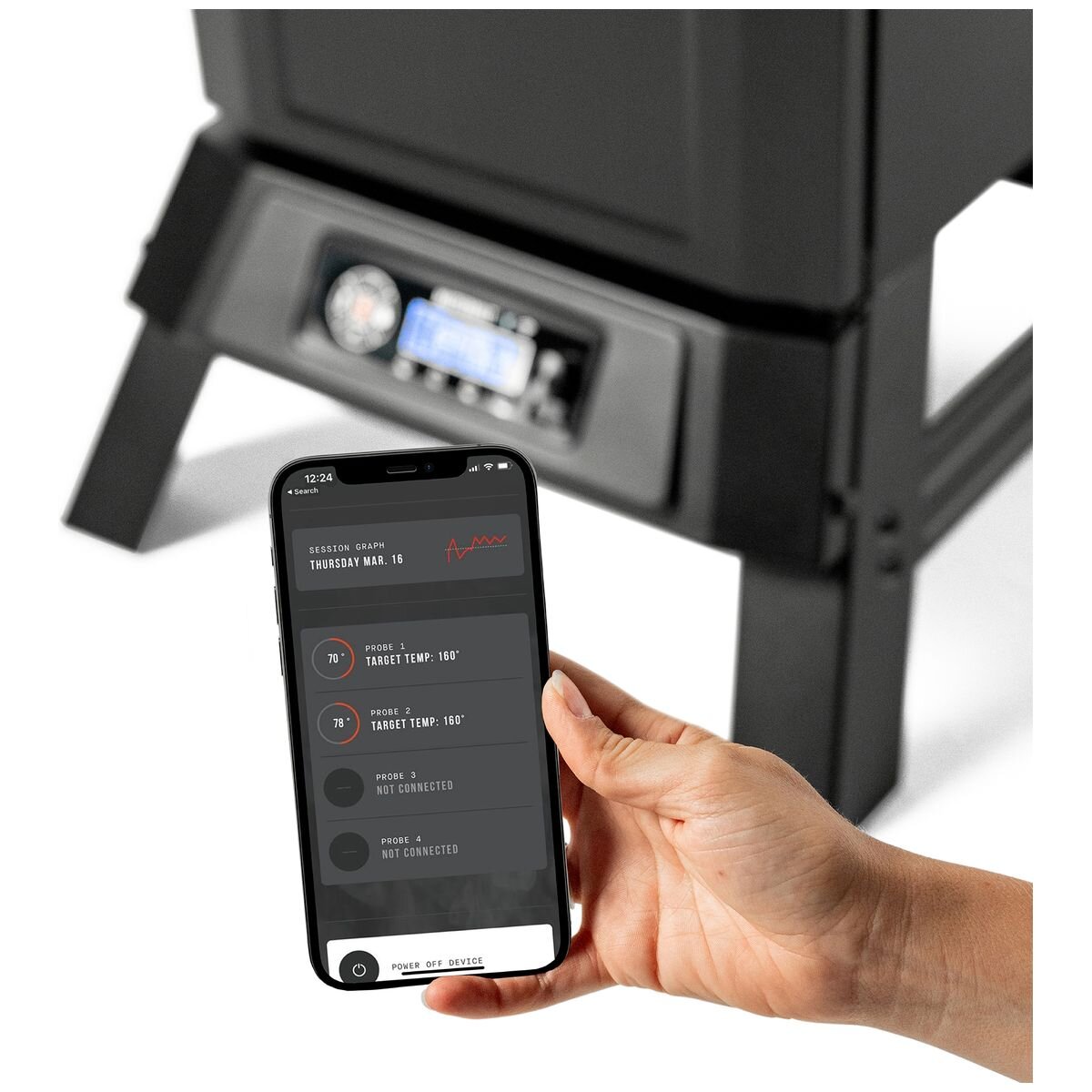 Masterbuilt 710 WiFi Digital Electric Smoker - Four Racks, Woodchip Loader, Black - MB20072224