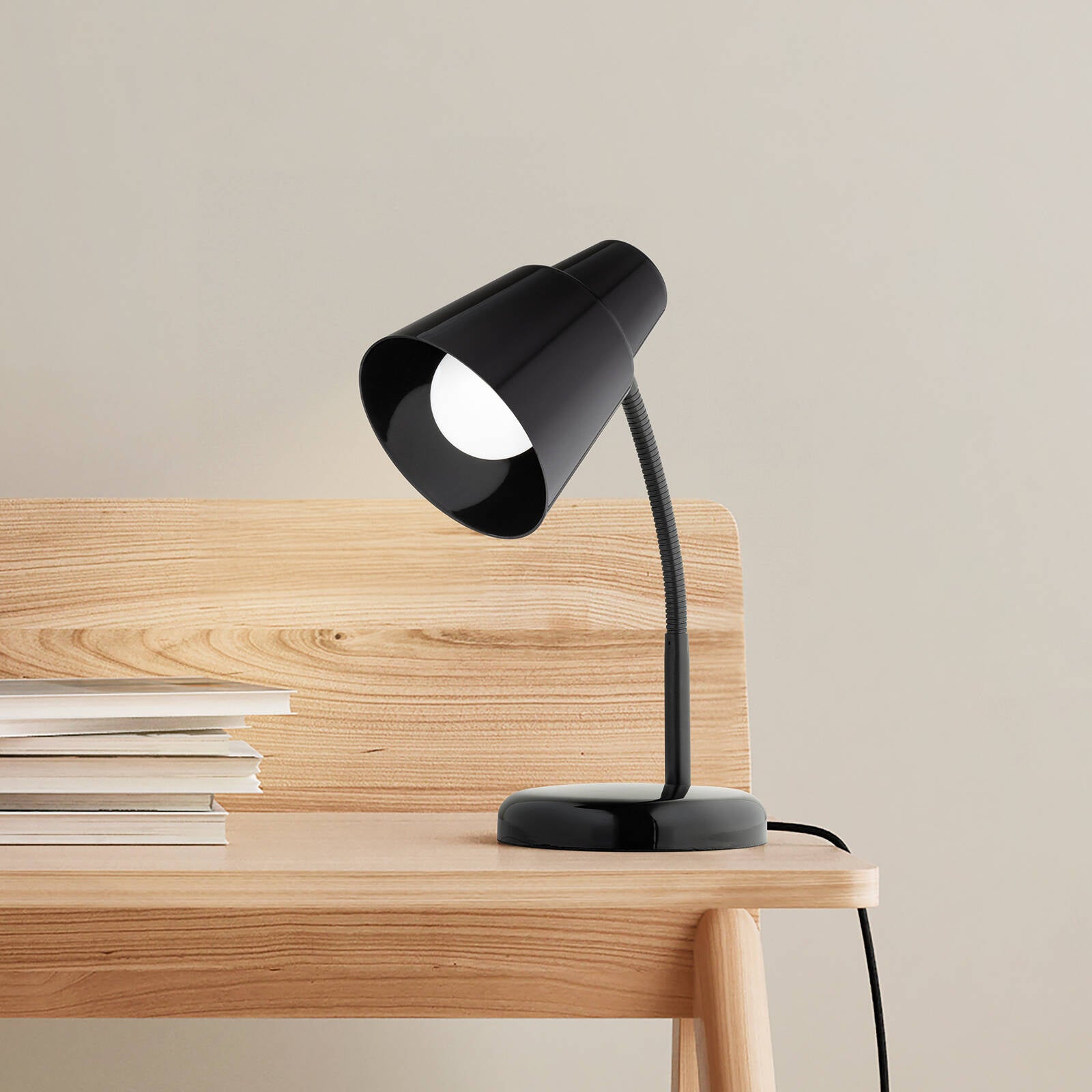 Verve Design Black Brylee Adjustable Head Desk Lamp 25W ATL153BK