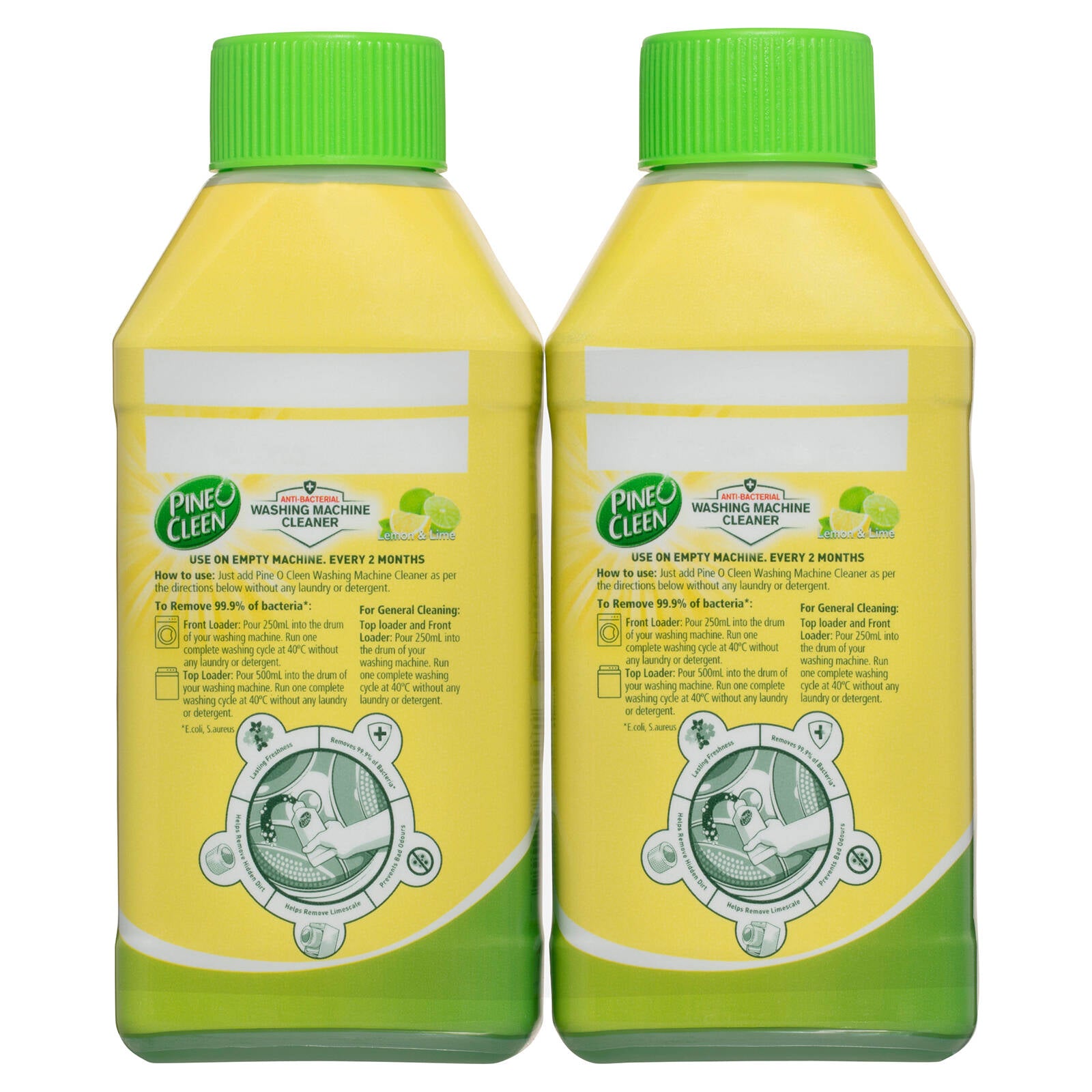 Pine O Cleen Lemon & Lime Anti-Bacterial Washing Machine Cleaner 250mL 2 Pack