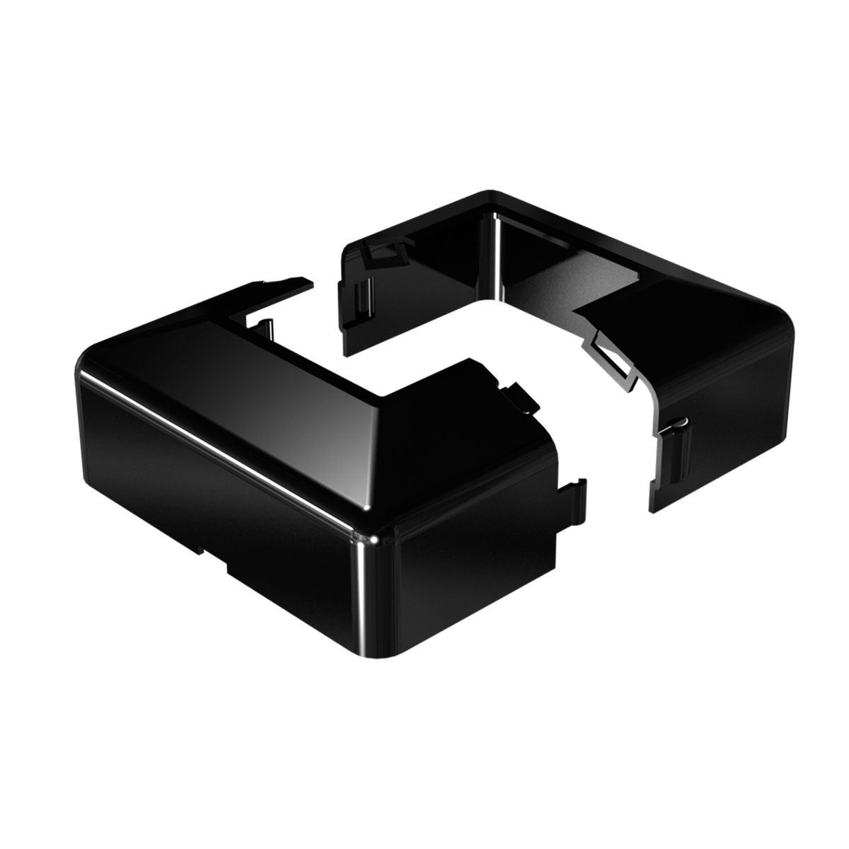 Peak Black Aluminium Deck Balustrade Post Base Cover, 90mm, Prefinished