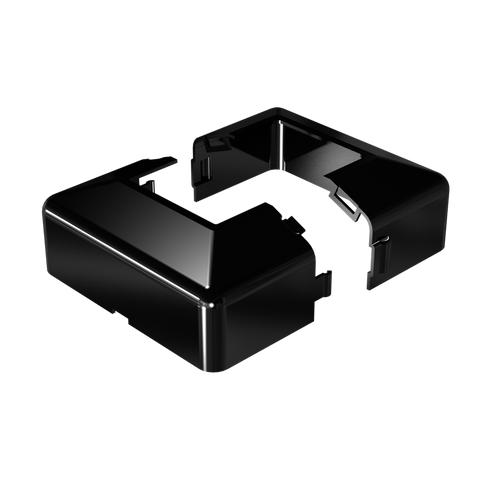 Peak Black Aluminium Deck Balustrade Post Base Cover, 90mm, Prefinished