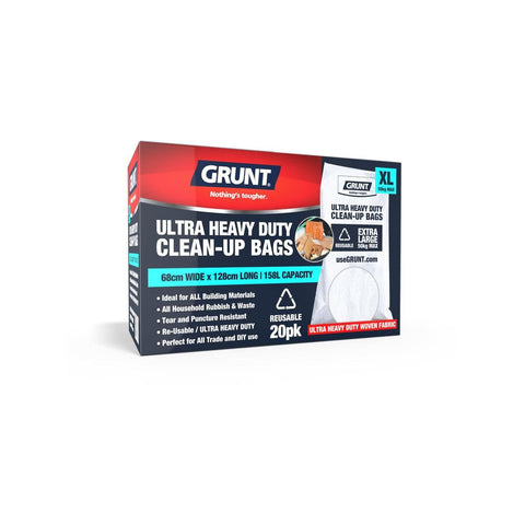 Grunt Ultra Heavy Duty Clean Up Bags - 158L - Tear Resistant - 680mm x 1280mm - SuperSaverAU - view 1