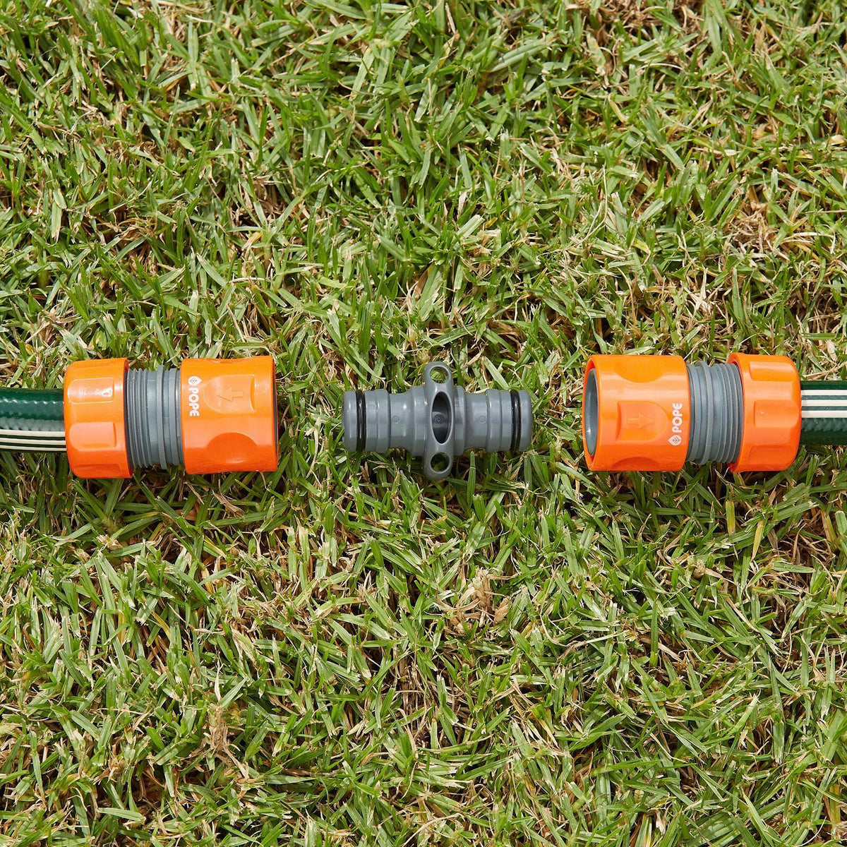 Pope 18mm 2 Way Hose Coupler ABS Grey Outdoor