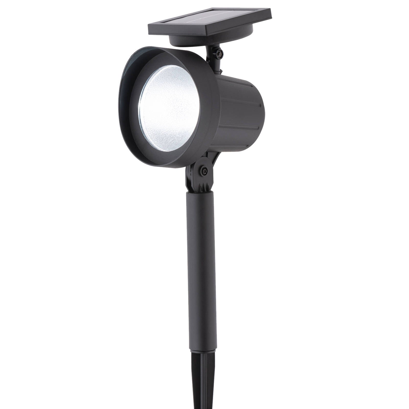 Arlec 20 Lumens LED Solar Garden Spot Light, Black Ground Stake LVS019