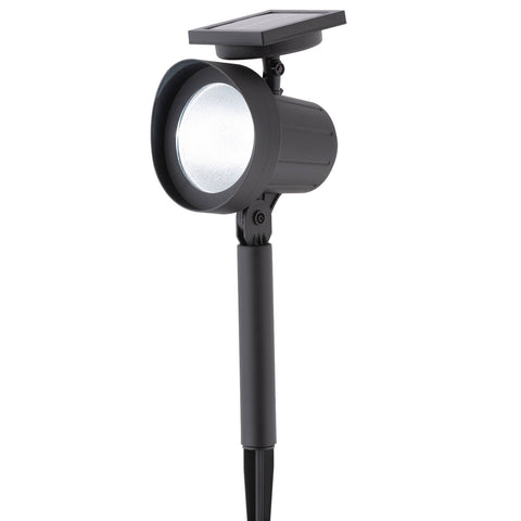 Arlec 20 Lumens LED Solar Garden Spot Light, Black Ground Stake LVS019