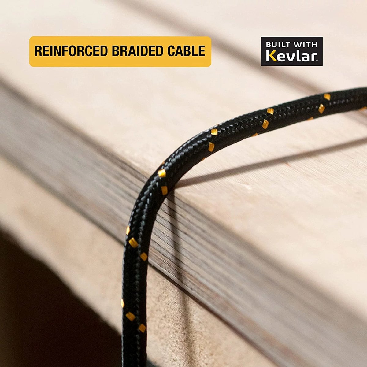 DeWALT USB-C to USB-C 1.8m Kevlar Reinforced Charging Cable