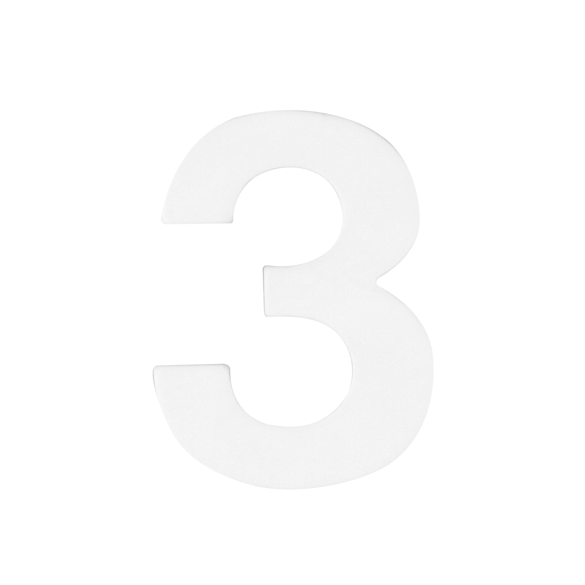Sandleford Mode White Self Adhesive House Number 3 50mm