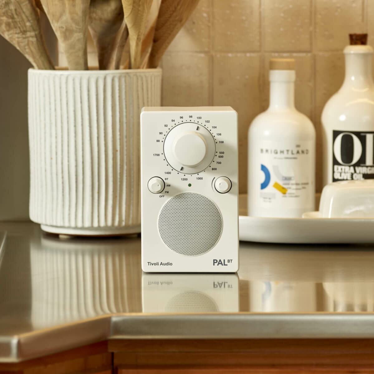 Tivoli Audio PAL Bluetooth Portable Radio - White, AM/FM, 12-Hour Playback, Weather-Resistant - PALBTWHITE