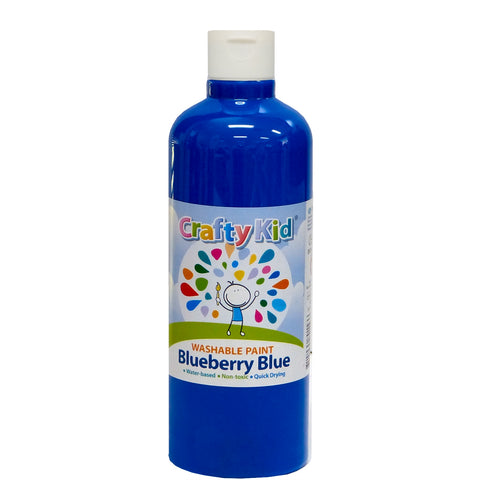 Boyle Crafty Kid Washable Paint 500ml Blueberry Blue - Kids Craft Paint