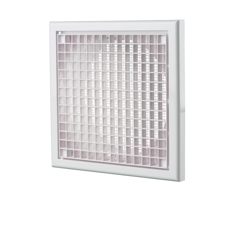 Blauberg 150mm White Square Eggcrate Grille - ABS Plastic Wall & Ceiling Vent