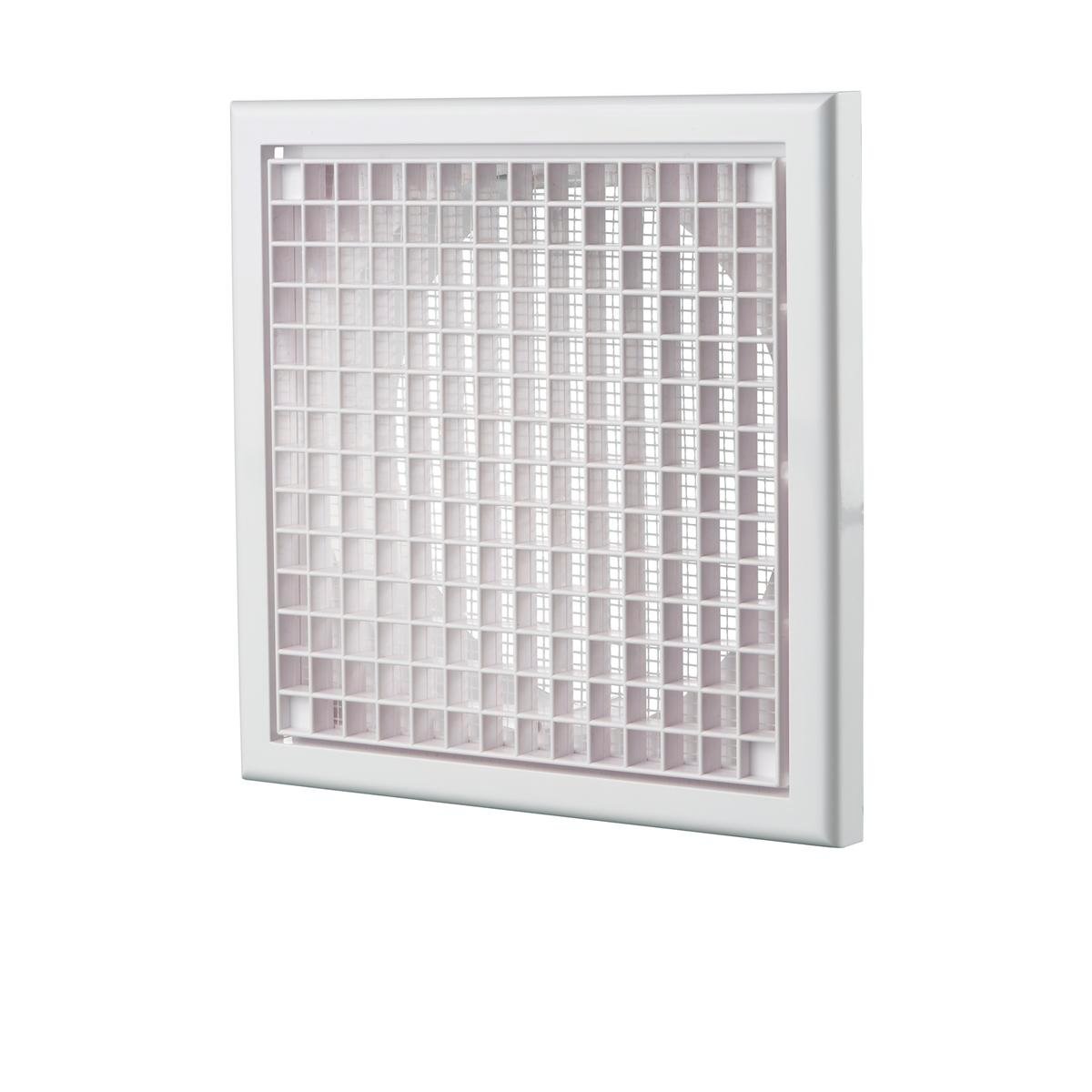 Blauberg 150mm White Square Eggcrate Grille - ABS Plastic Wall & Ceiling Vent