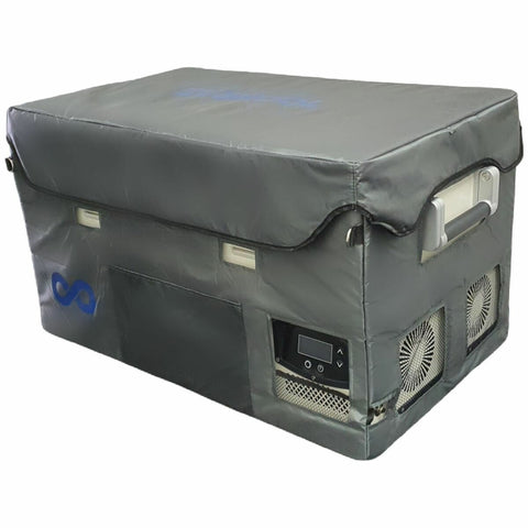 EvaKool insulated cover for 75L Down Under dual zone fridge/freezer - removable lid, grey - DU75-DZ-CVR