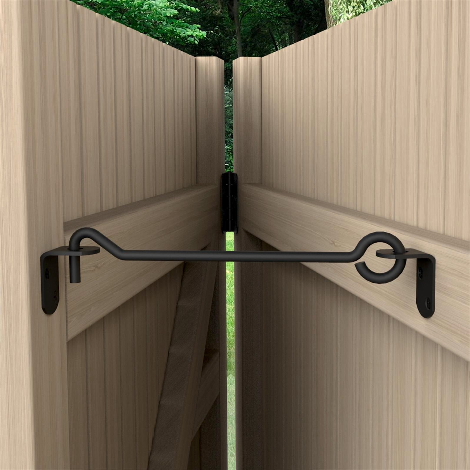 Zenith 200mm Matte Black Steel Gate Hook and Eye
