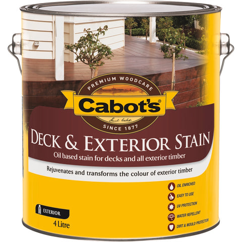 Cabot's 4L New Jarrah Oil Based Deck & Exterior Timber Stain