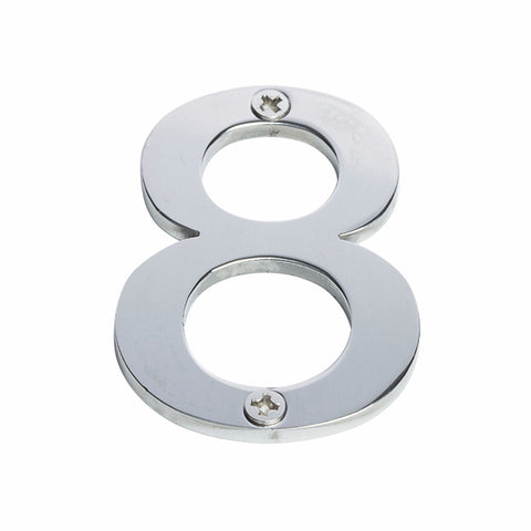 Sandleford 60mm Brushed Stainless Steel House Number 8 - Weather Resistant