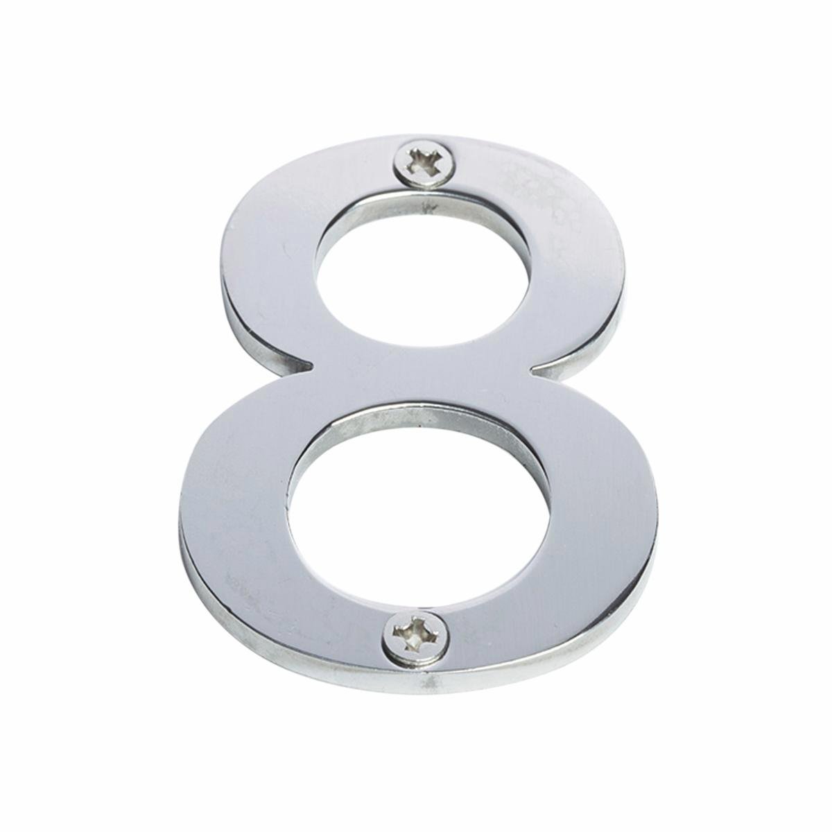 Sandleford 60mm Brushed Stainless Steel House Number 8 - Weather Resistant