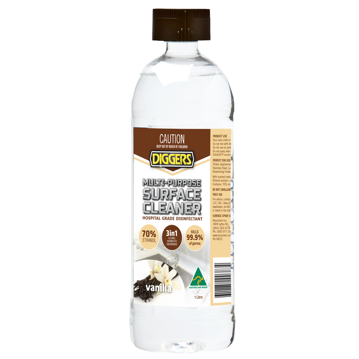 DIGGERS 1L Vanilla Multi-Purpose Surface Cleaner - Indoor, Antibacterial