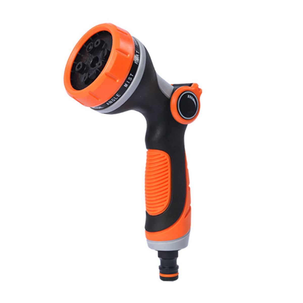 10-Function Garden Hose Nozzle for Watering and Car Washing - Orange
