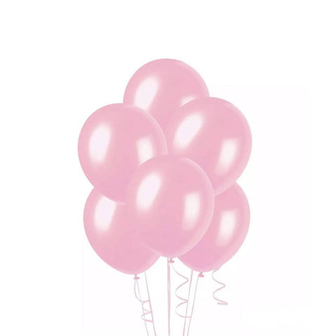10 Inch (25 cm) Latex Party Balloons, Pack of 100 - Baby Pink